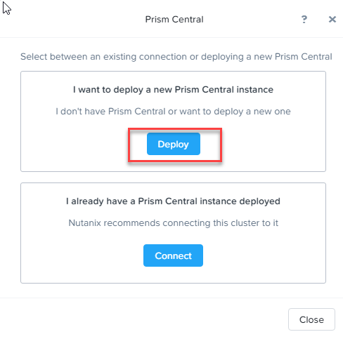 Deploy Nutanix Prism Central Via Prism Element – Virtualization, DBaaS &  Whatever Crosses My Mind