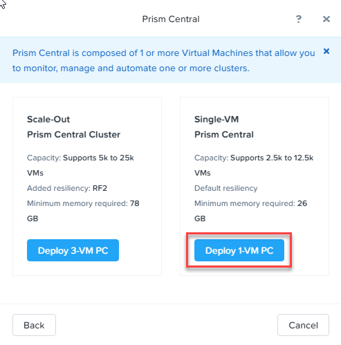 Deploy Nutanix Prism Central Via Prism Element – Virtualization, DBaaS & Whatever Crosses My Mind