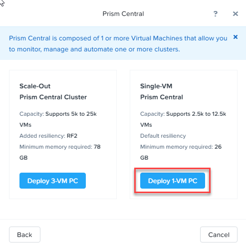 Deploy Nutanix Prism Central Via Prism Element – Virtualization, DBaaS &  Whatever Crosses My Mind